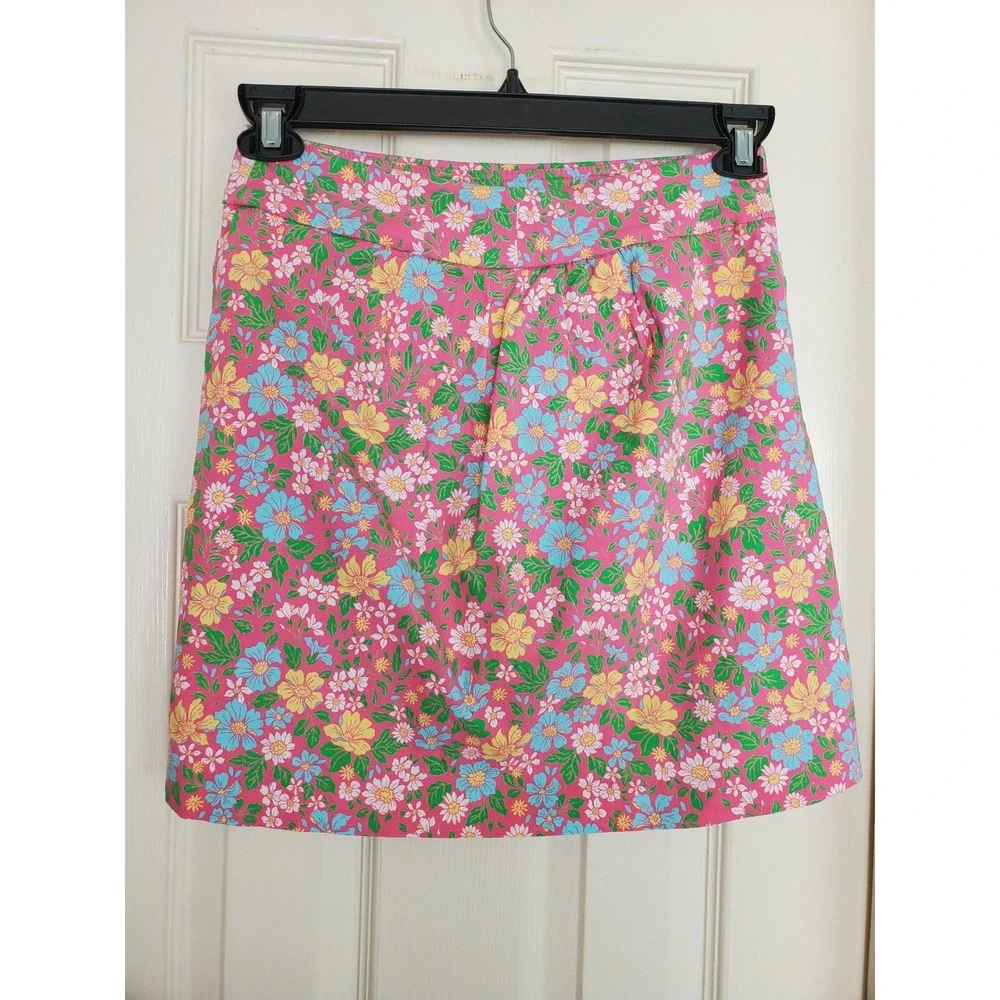 Kim Rogers‎ Skort Pink Floral Print Stretch Casual Summer Activewear 6P